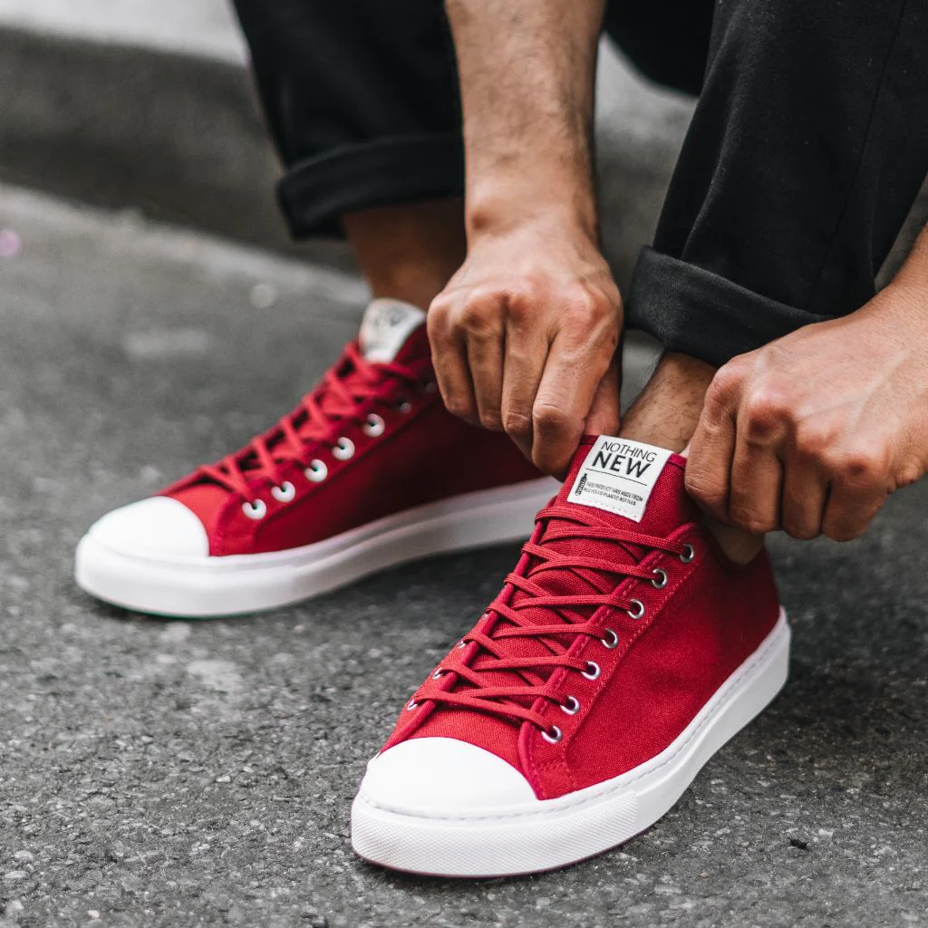Men's Classic Low Top | Red x White - Image 7